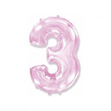  Цифра "3" розовый
